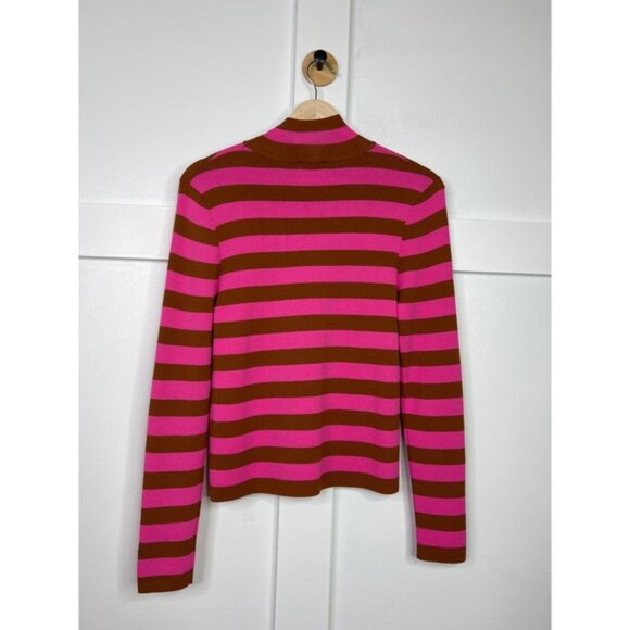 NWT Hunter Bell Ribbed Knit Linge Turtleneck Amber Pink Stripe Size: Medium - Picture 7 of 8